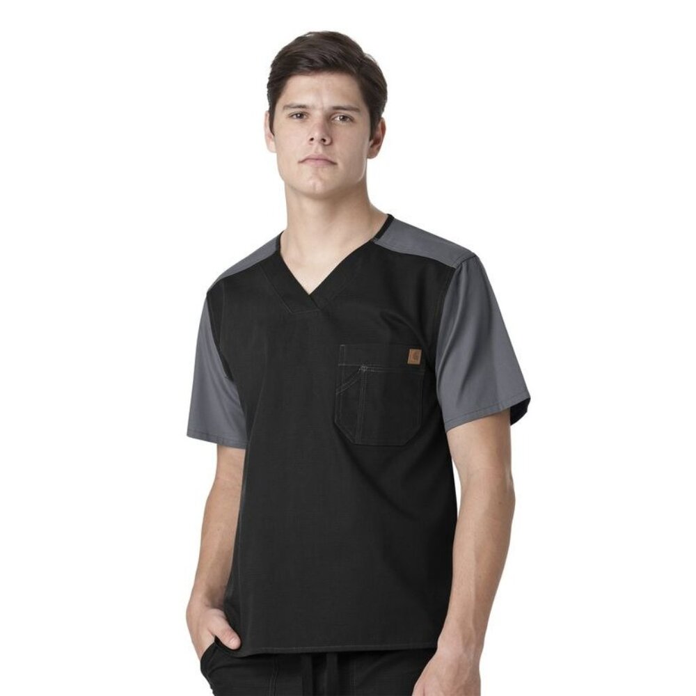 Carhartt Men's Color Block Utility Scrub Top Size Small